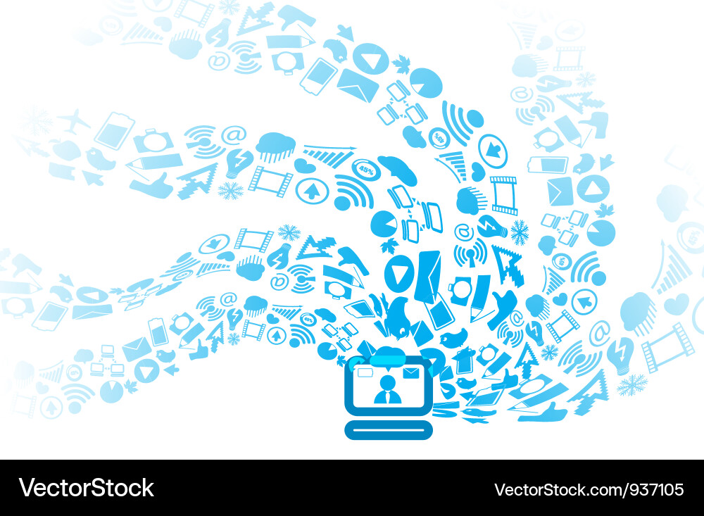 Data Transfer & Networking Vector Image