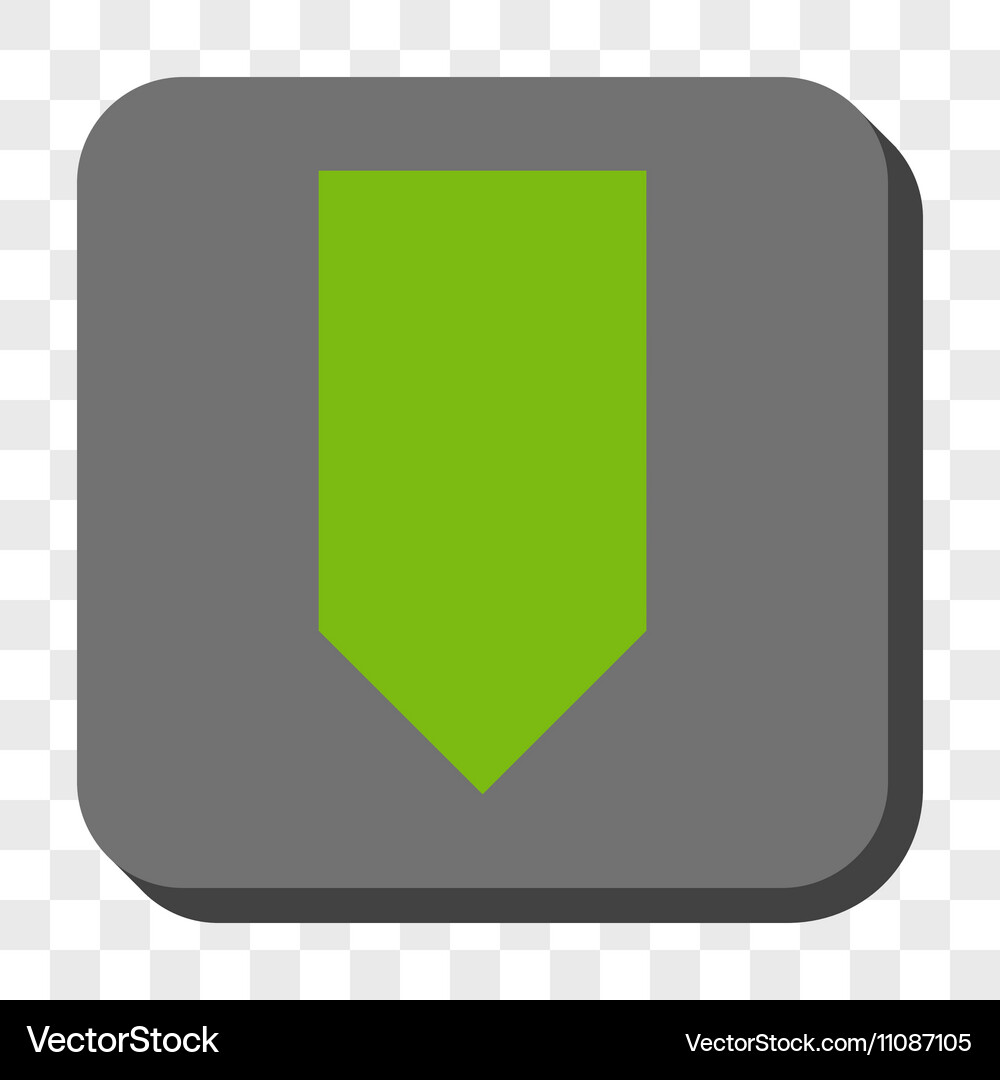Direction down rounded square button Vector Image