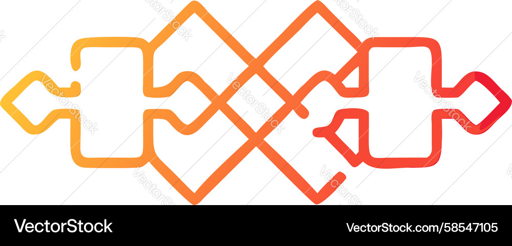 Dynamic Arrow Connection Pattern Vector Image