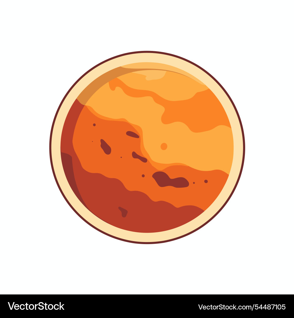 Exploring the unique surface of mars in art style Exploring the unique surface of mars in art style Vector Image