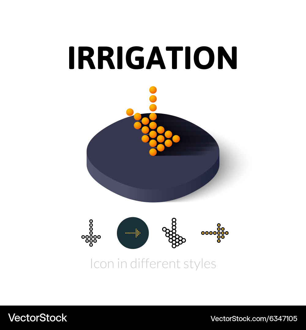 Irrigation icon in different style Vector Image