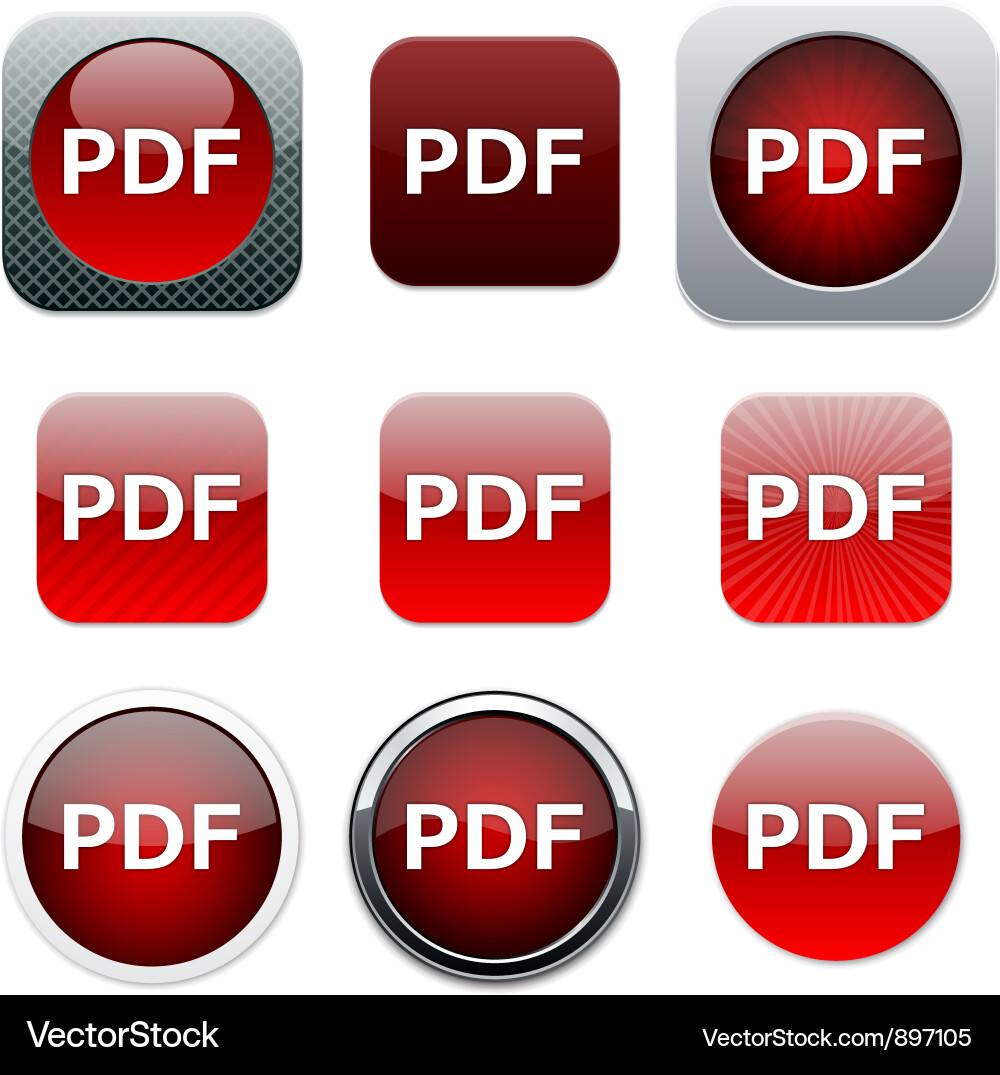 Red App Icon Set vector image