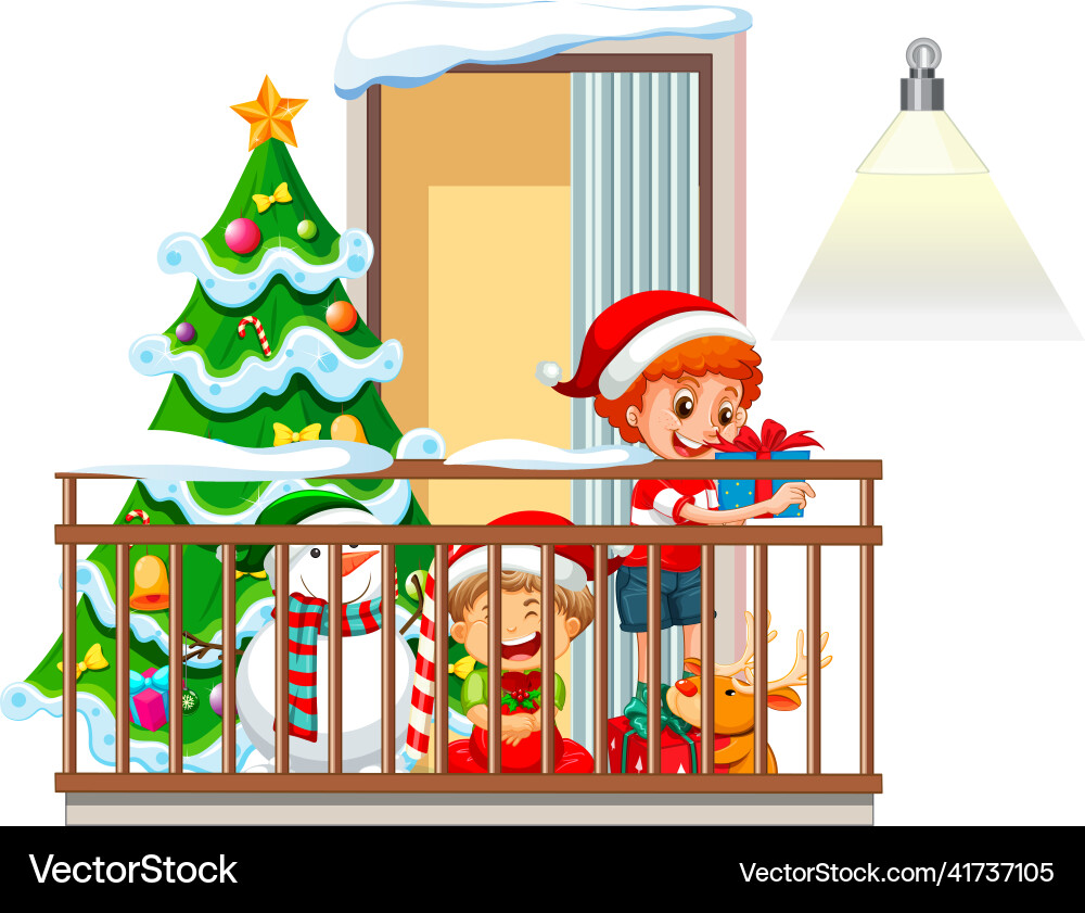 View through the window of cartoon character Vector Image