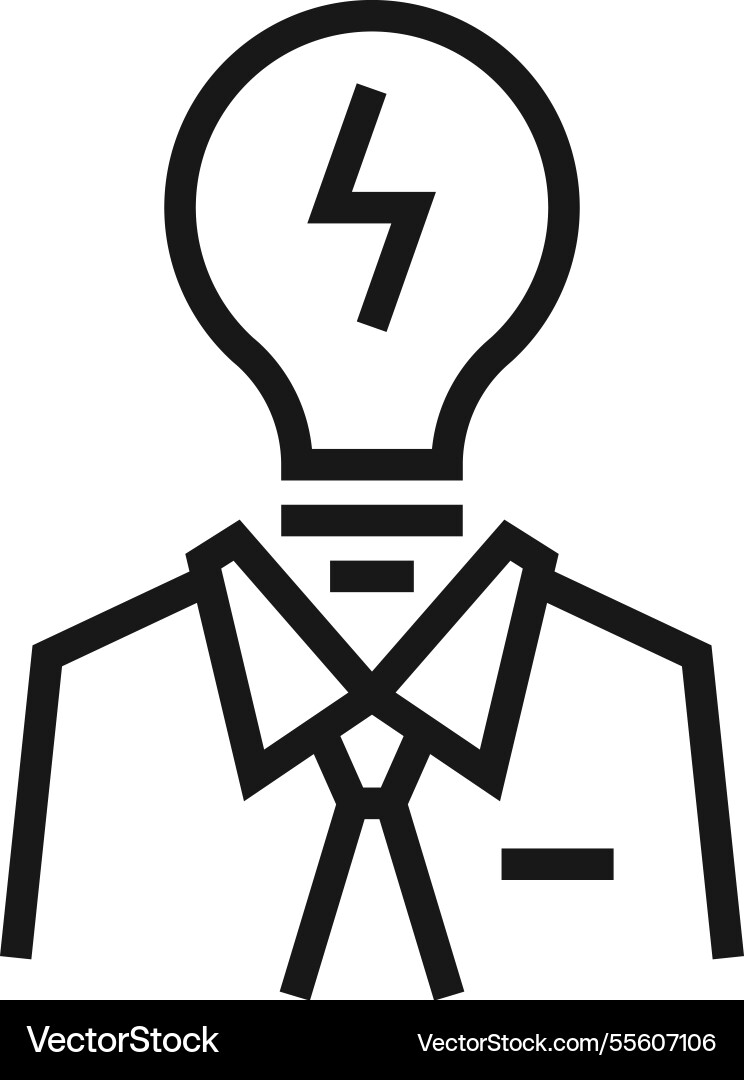 Brainstorming flat line web icon concept Brainstorming flat line web icon concept vector image