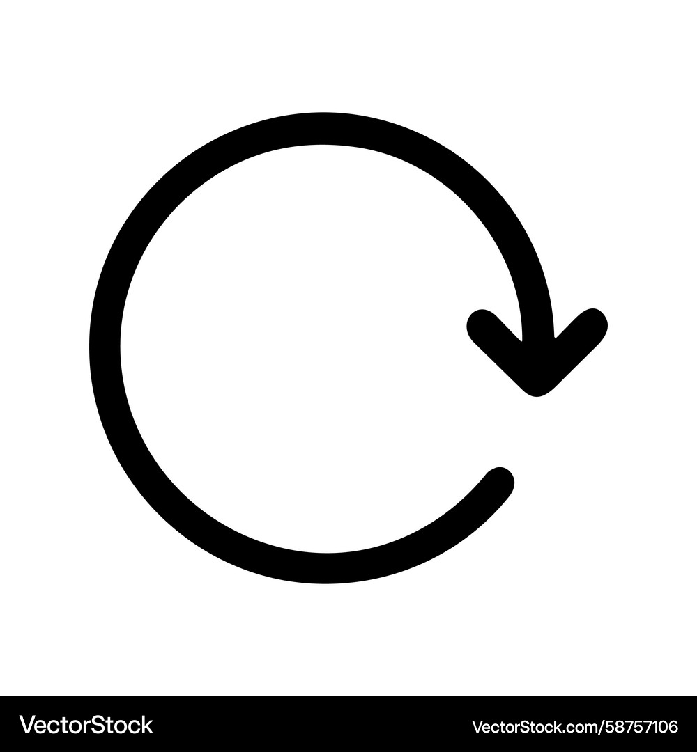 Circular Arrow Icon - Refresh/Loop Vector Image