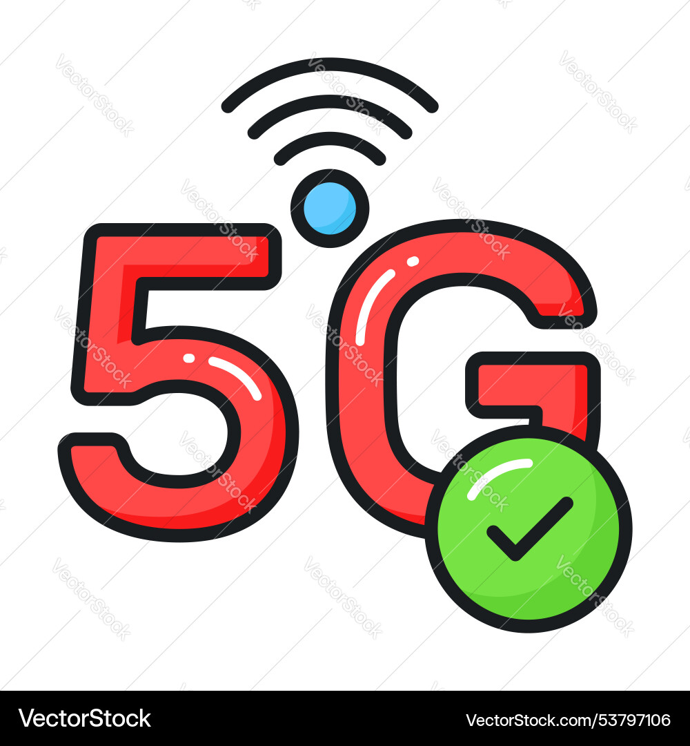 Creatively designed 5g network signals location Vector Image