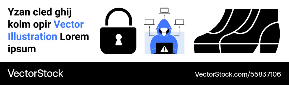 Cybersecurity threats and data encryption Cybersecurity threats and data encryption vector image