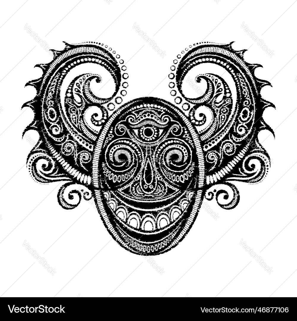 Demon with scary eyes looking into the soul Demon with scary eyes looking into the soul vector image