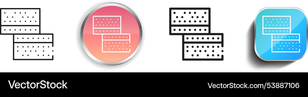 Foam icon thin linear regular and button style Foam icon thin linear regular and button style Vector Image