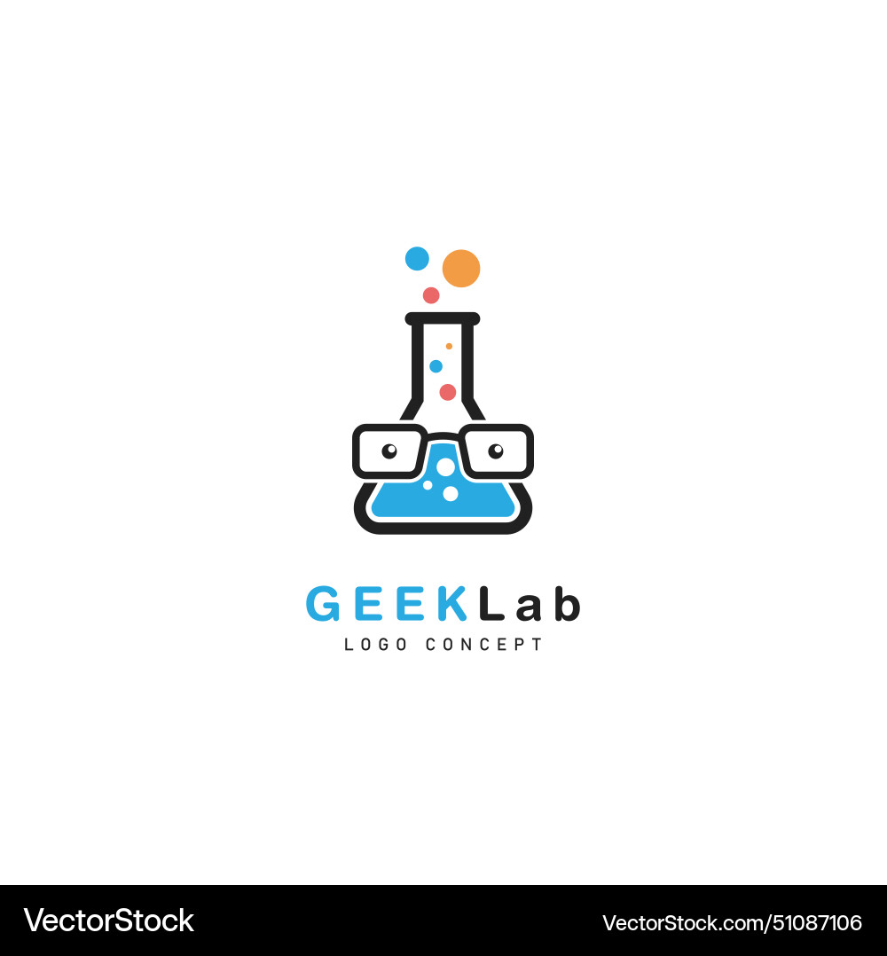 Geek lab logo symbol design Geek lab logo symbol design vector image