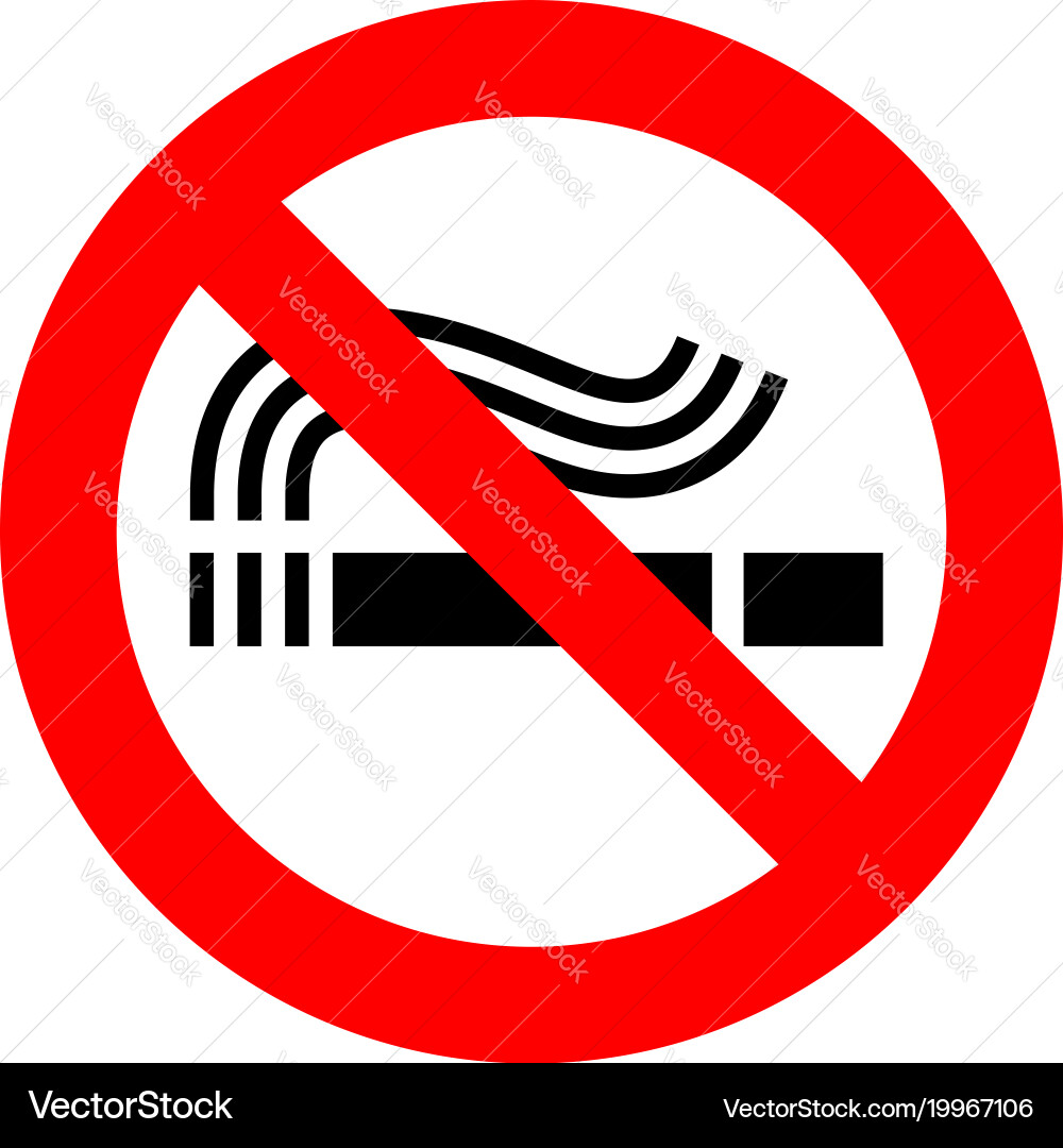 Red No Smoking Zeichen Vektorbild
