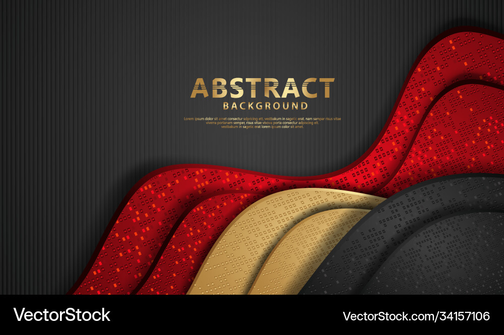 Wave abstract overlap layer on black stripes Vector Image