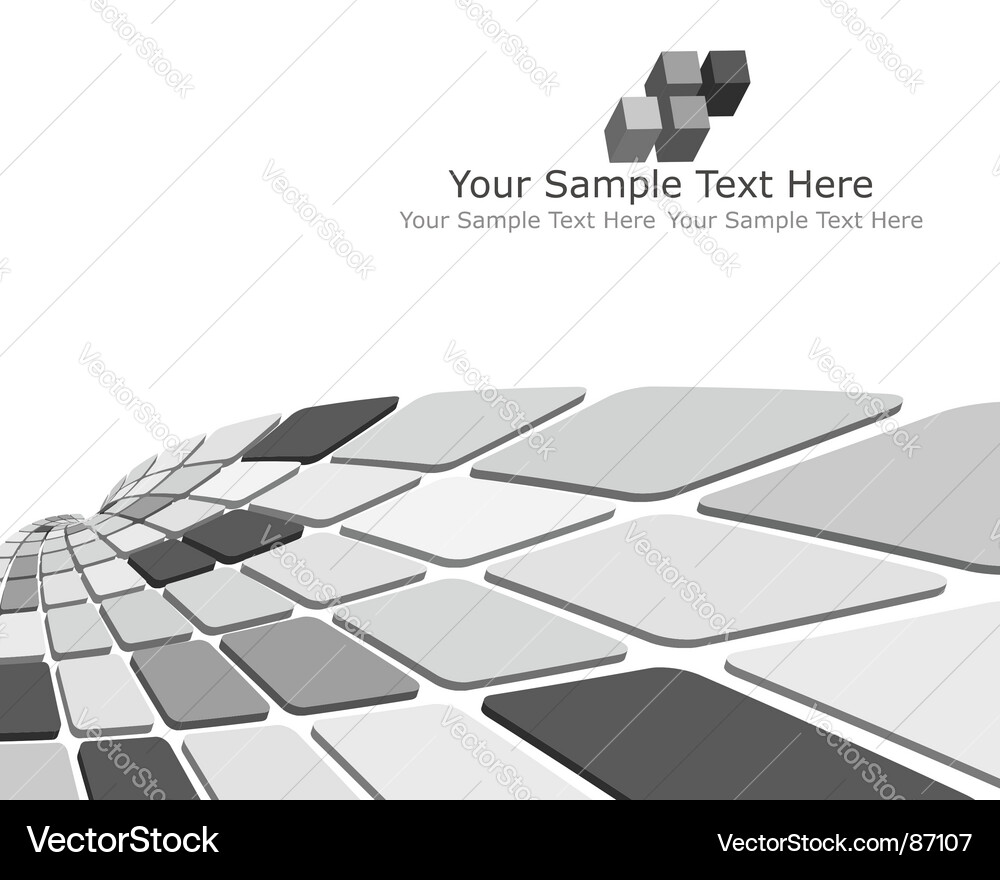 3D Checked Pattern Background vector image