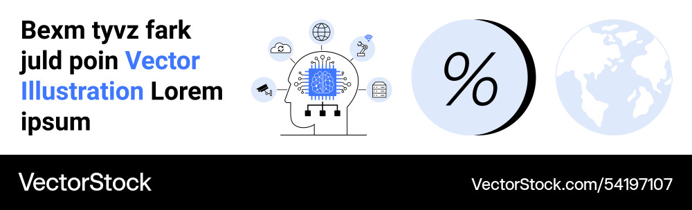 Abstract ai technology concept with graph world Abstract ai technology concept with graph world vector image