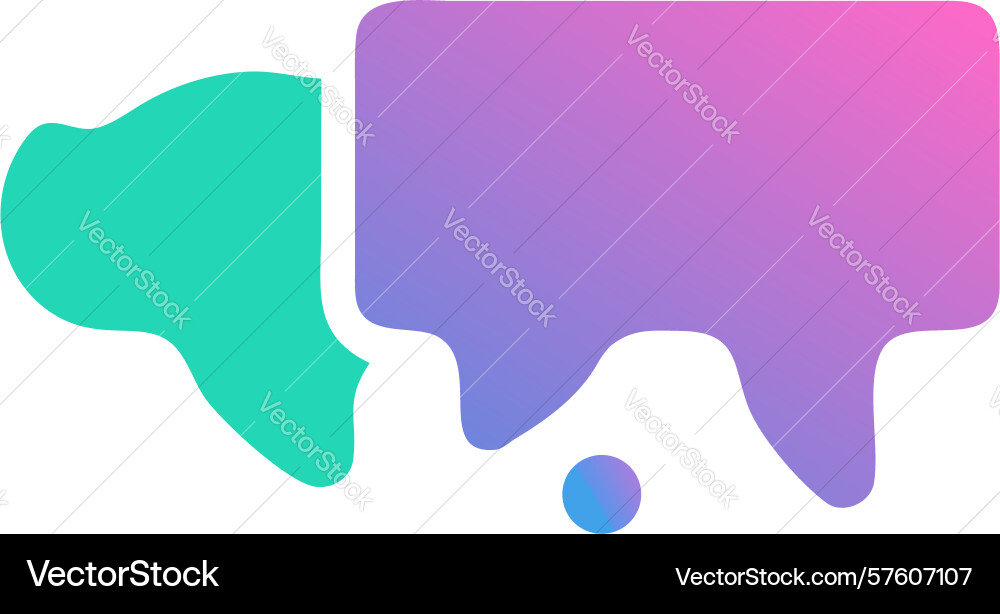 Abstract blob ink blot speech bubble design vector image