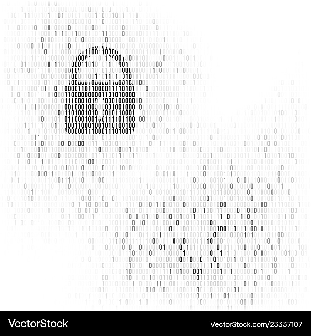 Binary Code Security Background vector image