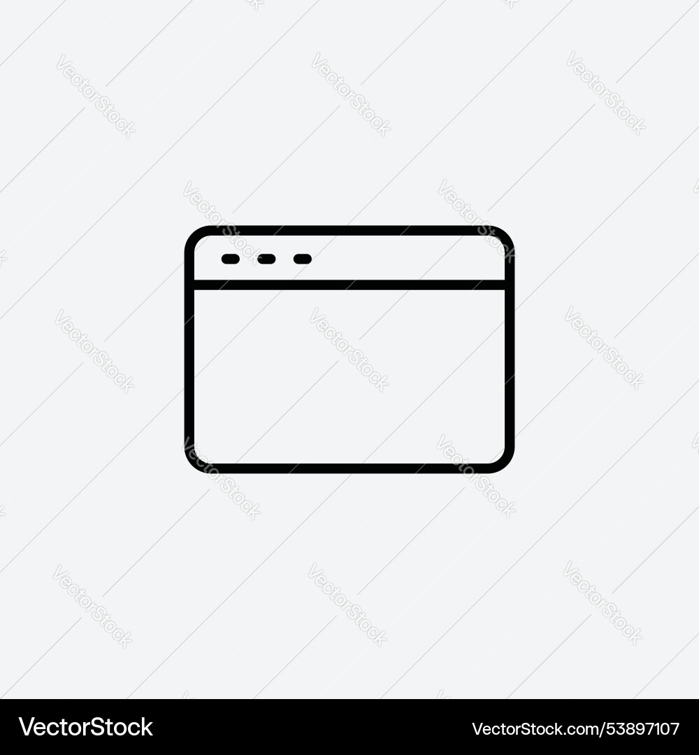 Browser window icon set Browser window icon set vector image