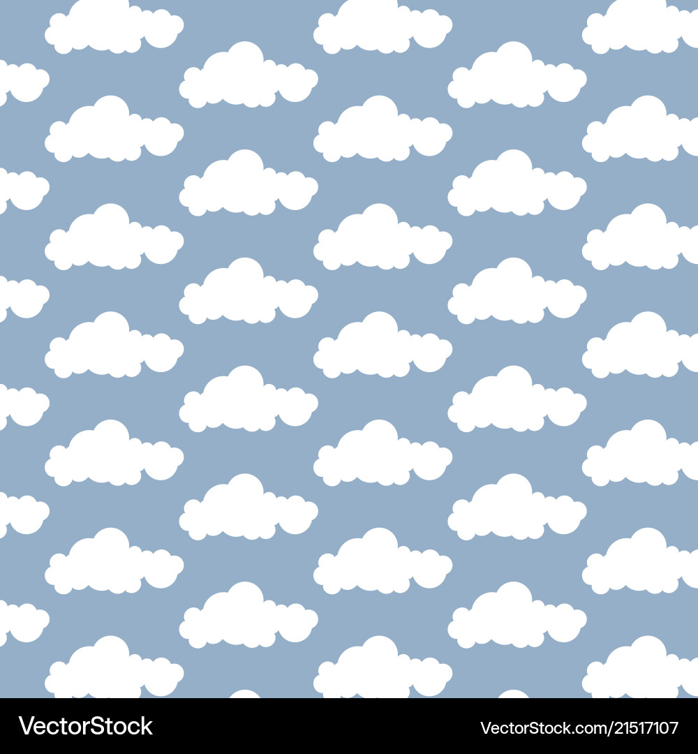 Cloud pattern background vector image
