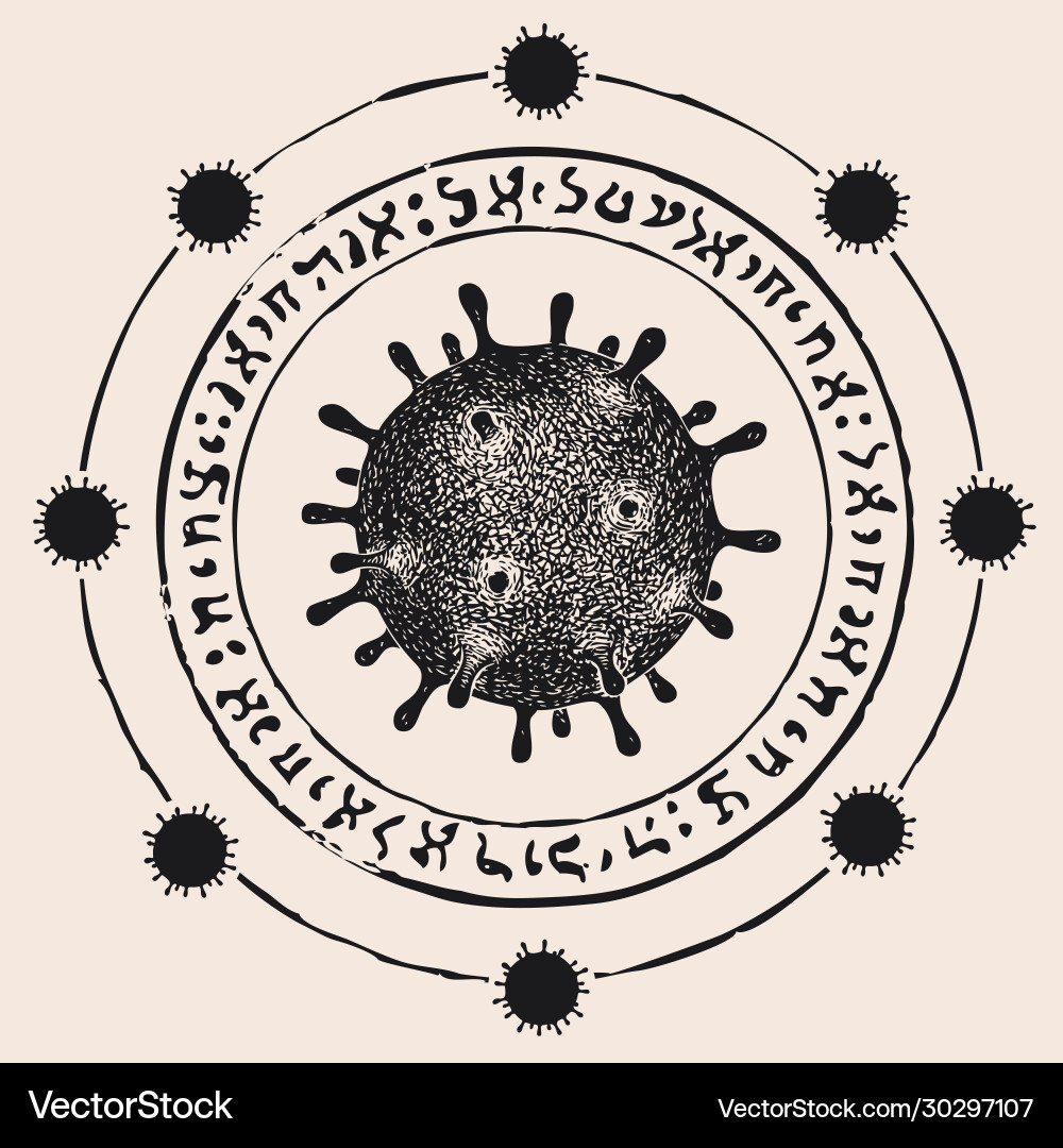 Coronavirus Magic Rune Banner Royalty Free Vector Image