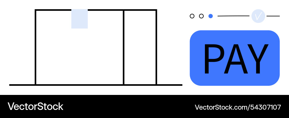 Digital payment interface with pay button Digital payment interface with pay button Vector Image