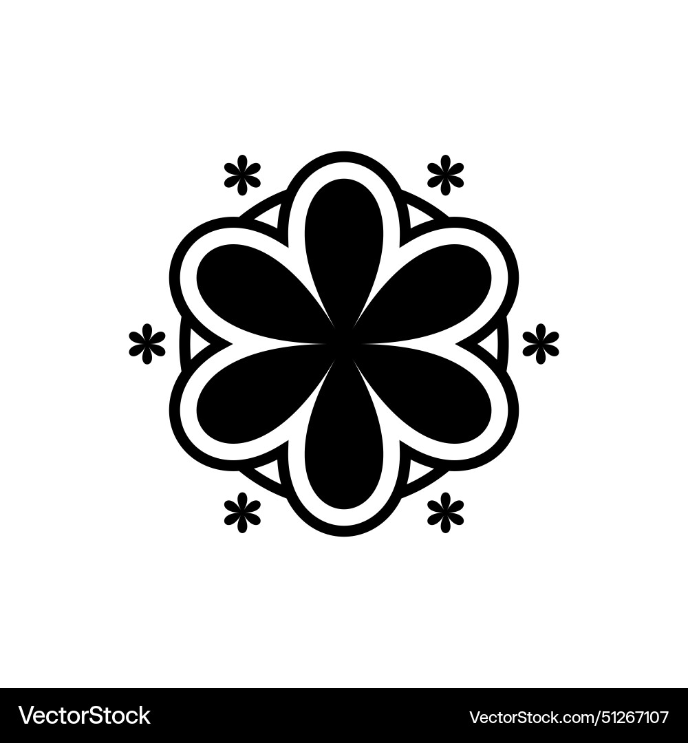 Flat star design object vector image