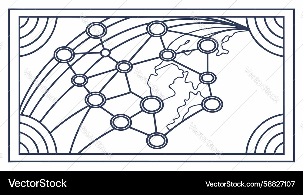 Global Network Connectivity Vector Image
