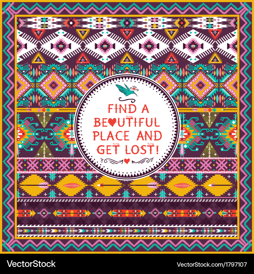 Intricate Aztec Pattern Vector Image