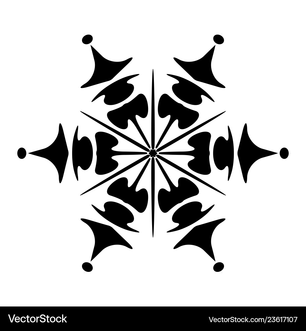 Isolated Snowflake Motif vector image