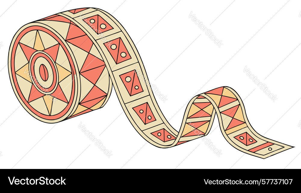 Measuring tape with abstract geometric patterns Vector Image