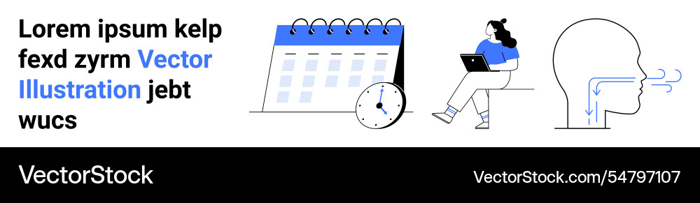 Modern time management and communication concepts Modern time management and communication concepts vector image