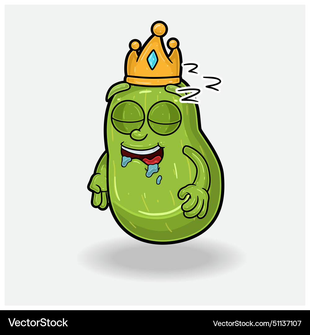 Pear character cartoon with sleep expression vector image