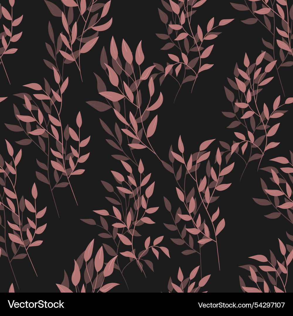 Spring seamless color pattern with sprigs Vector Image