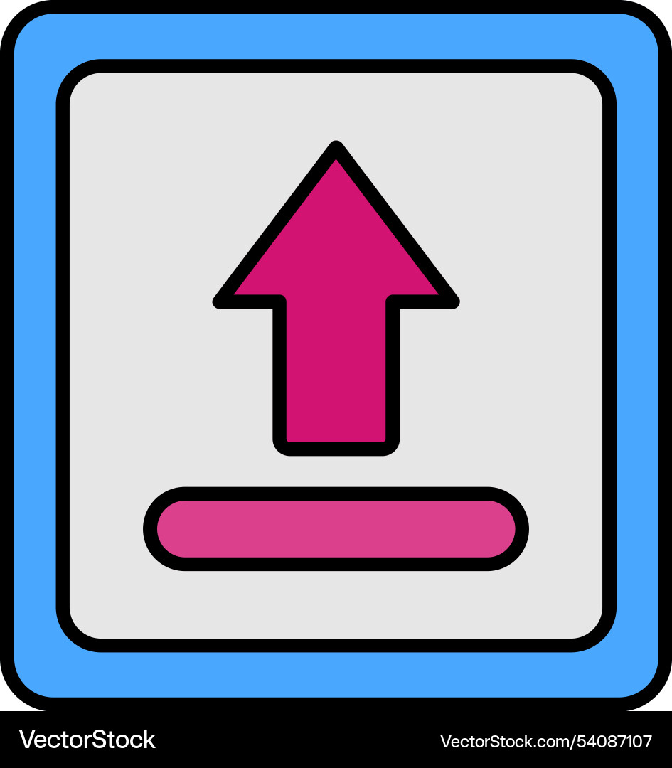 Uploading line filled icon design Vector Image