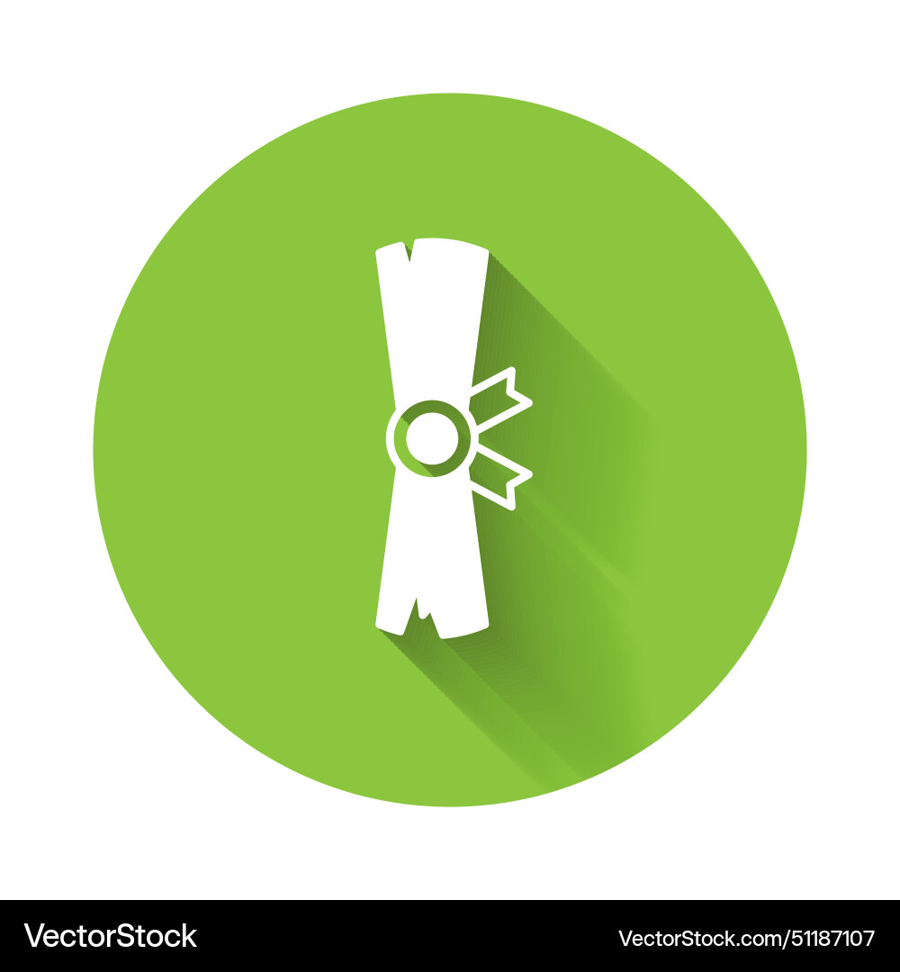 White ancient papyrus scroll icon isolated Vector Image