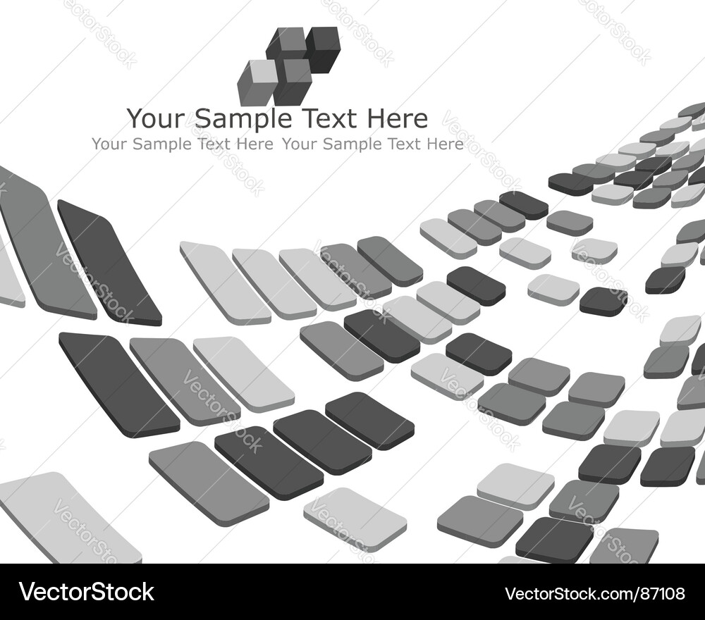 3d checked background vector image