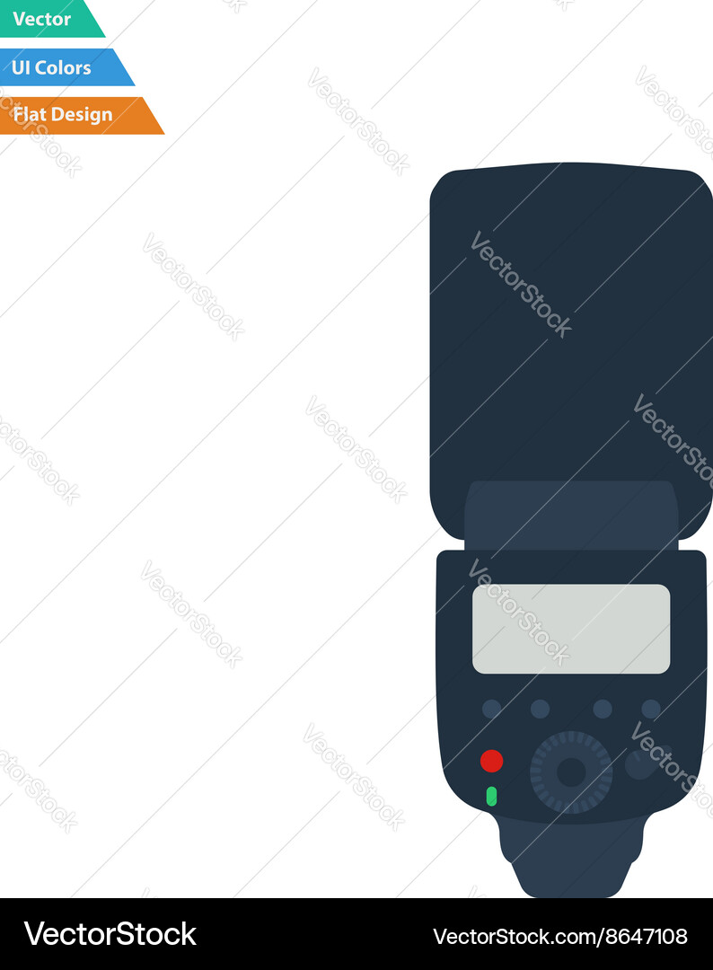 Flat design icon of portable photo flash in ui vector image