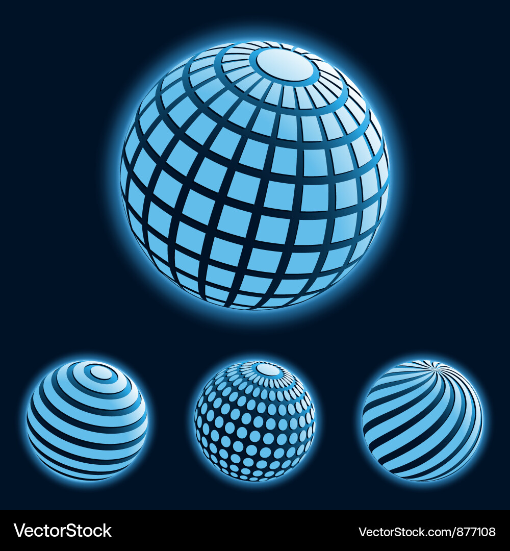 Global Business Sphere Icons Vector Image