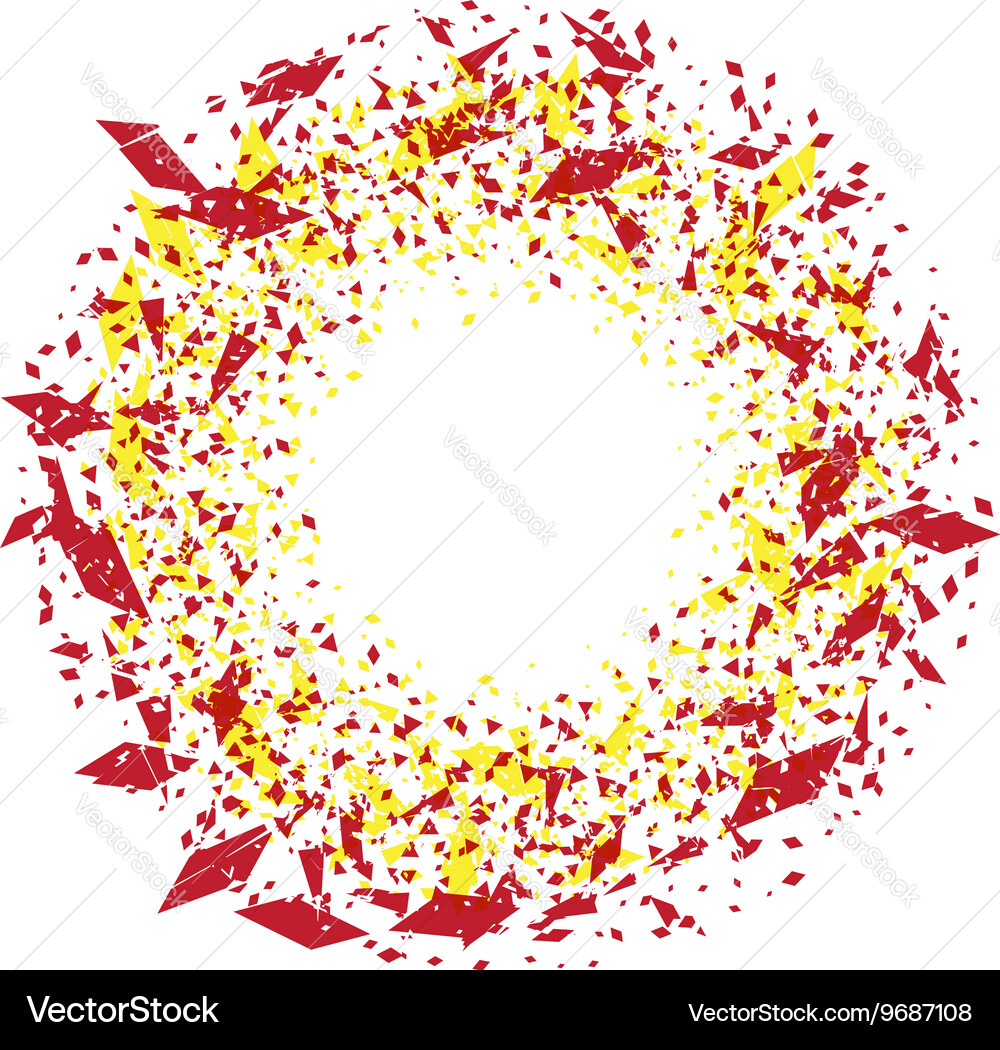 Particle explosion frame abstract background Vector Image
