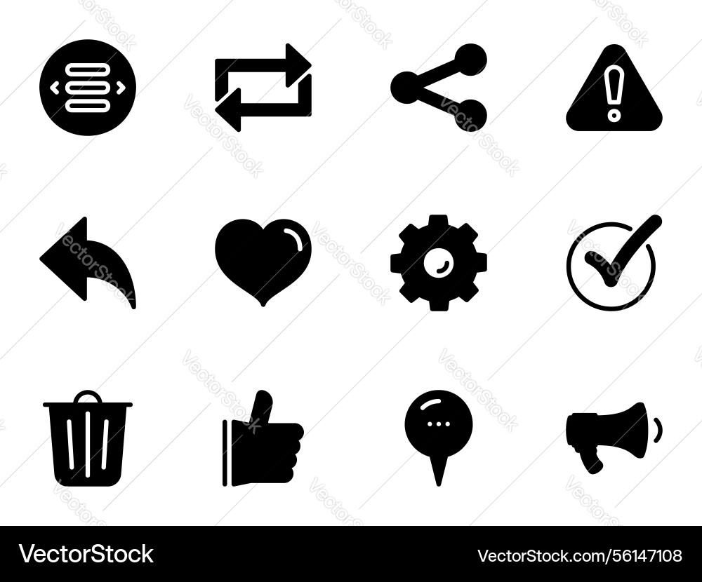 Set communication icon for web and mobile thin Set communication icon for web and mobile thin vector image