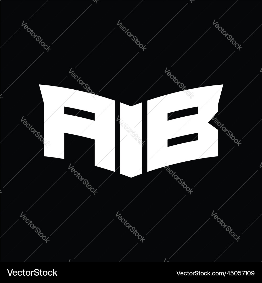 Ab logo monogram with shield slice shape design – Royalty-Free Vector ...