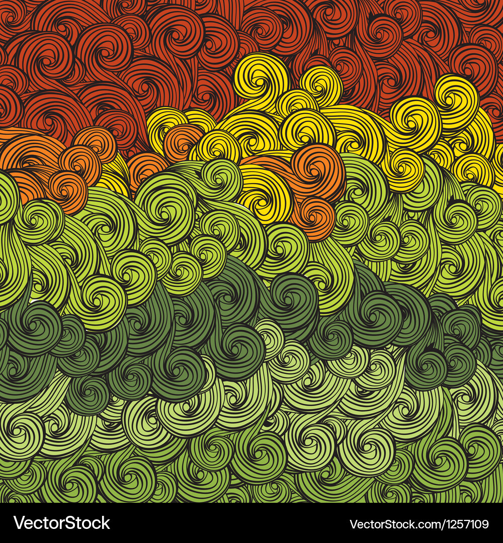 Abstract multi colored wave pattern Vector Image