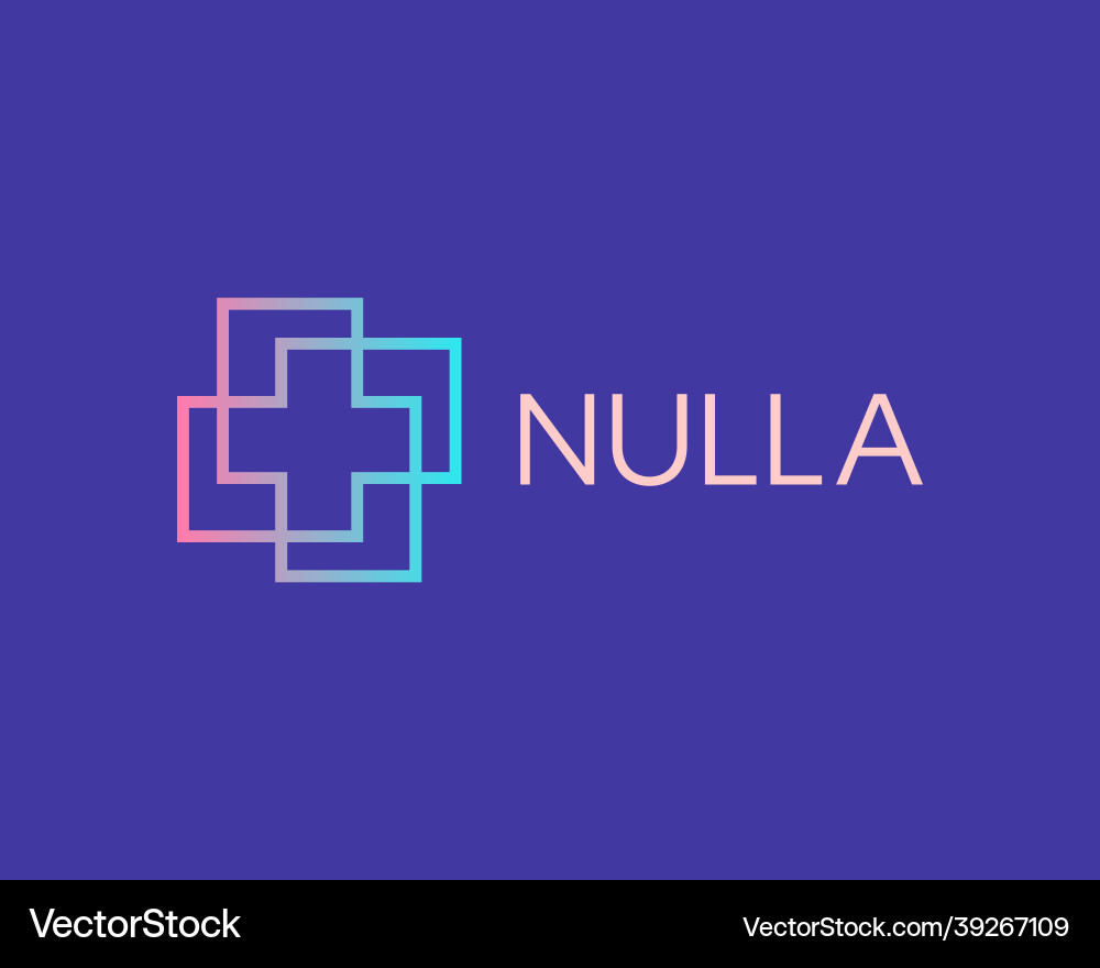 Cross Plus Loop Healthcare Logo Vector Image