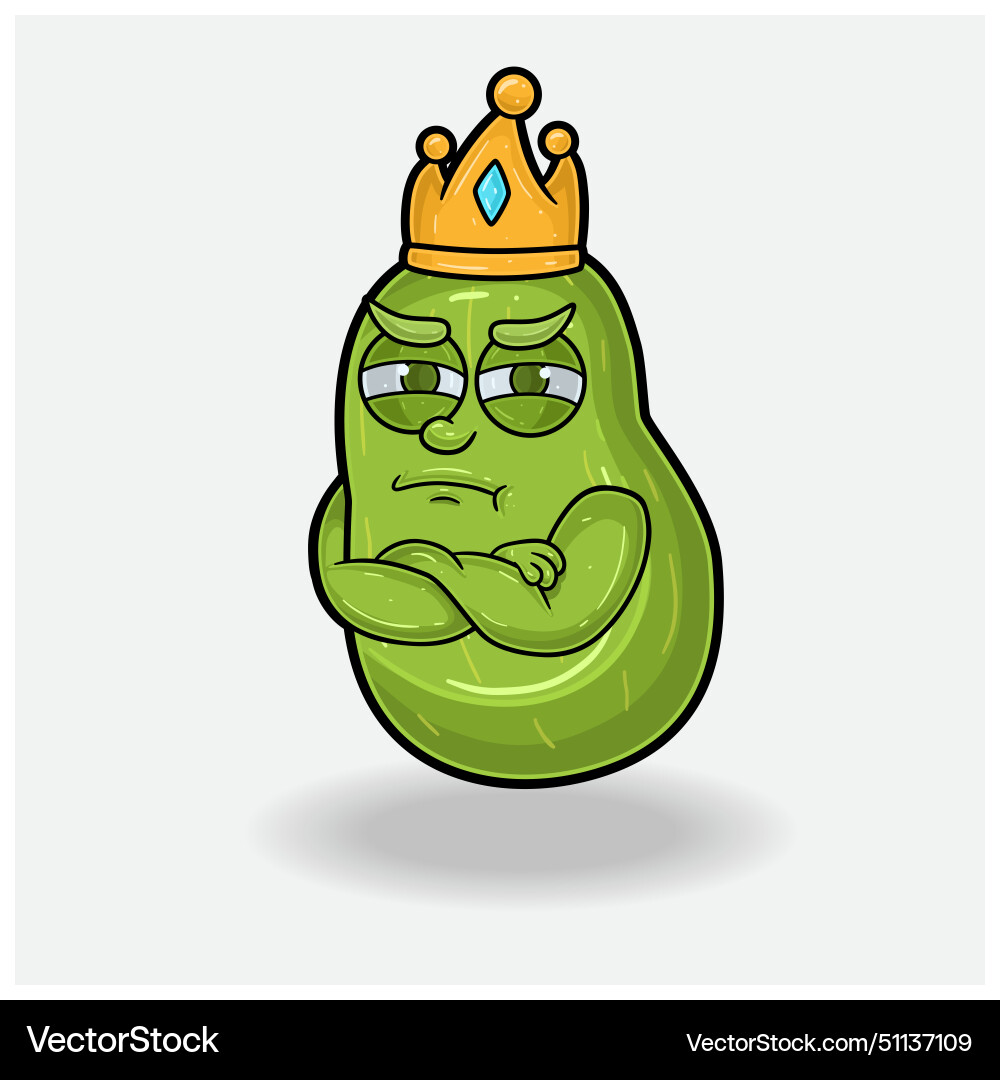 Pear character cartoon with jealous expression Vector Image