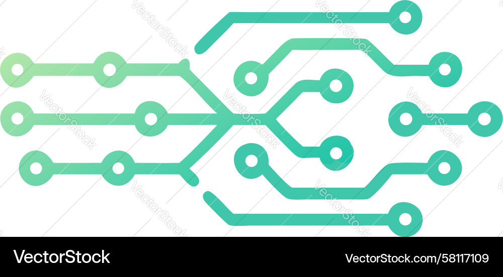 Tech Interconnection Lines Vector Image