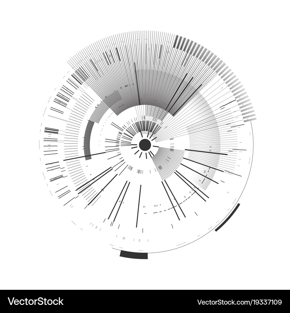 Tech Interface Circle - Futuristic vector image