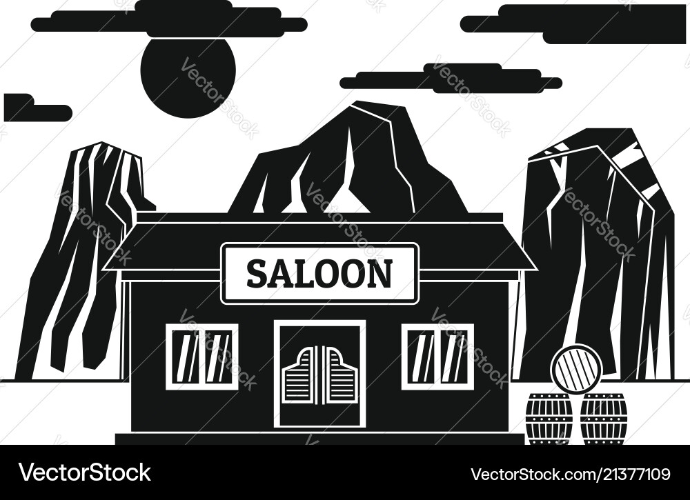 Western Saloon Ikone einfach Stil Western Saloon Ikone einfach Stil vektorbild