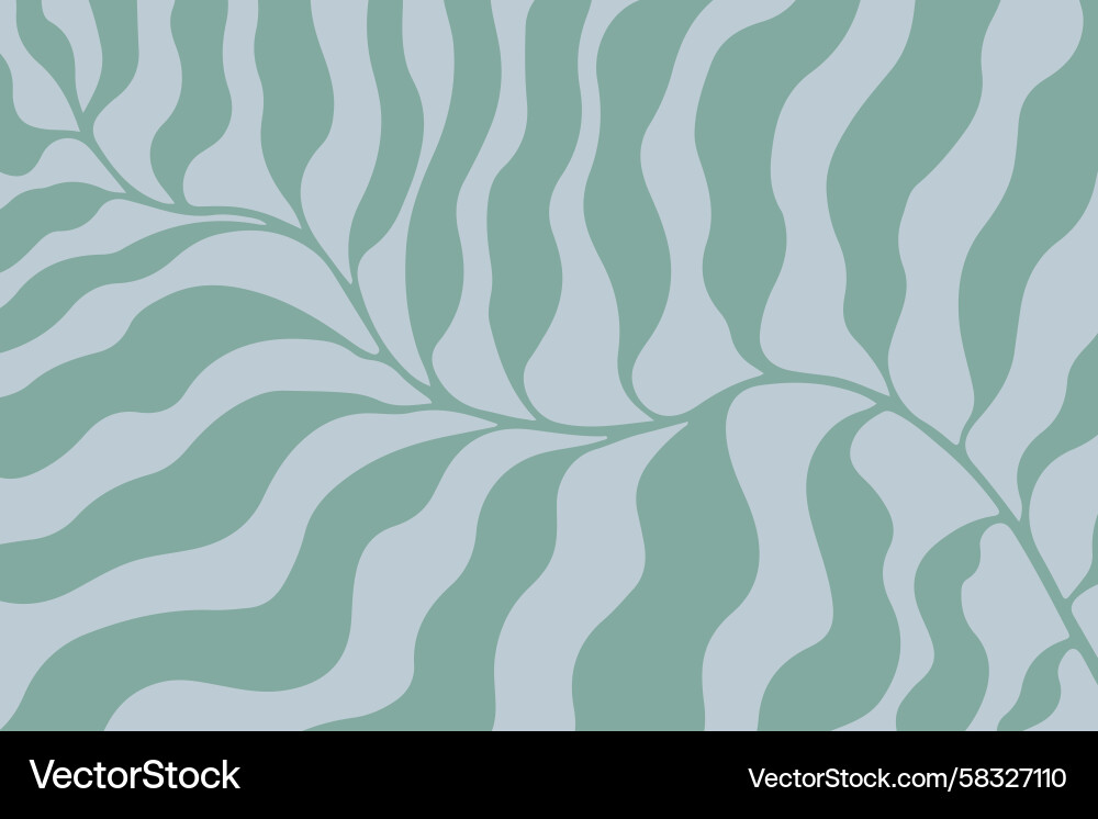 Abstract Green and White Wave Pattern Vector Image