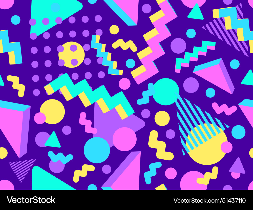 Geometric seamless pattern with 3d shapes Geometric seamless pattern with 3d shapes vector image
