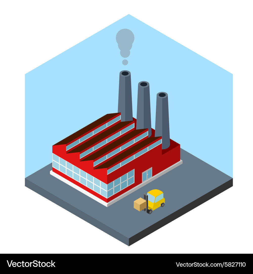 Isometric factory Royalty Free Vector Image - VectorStock