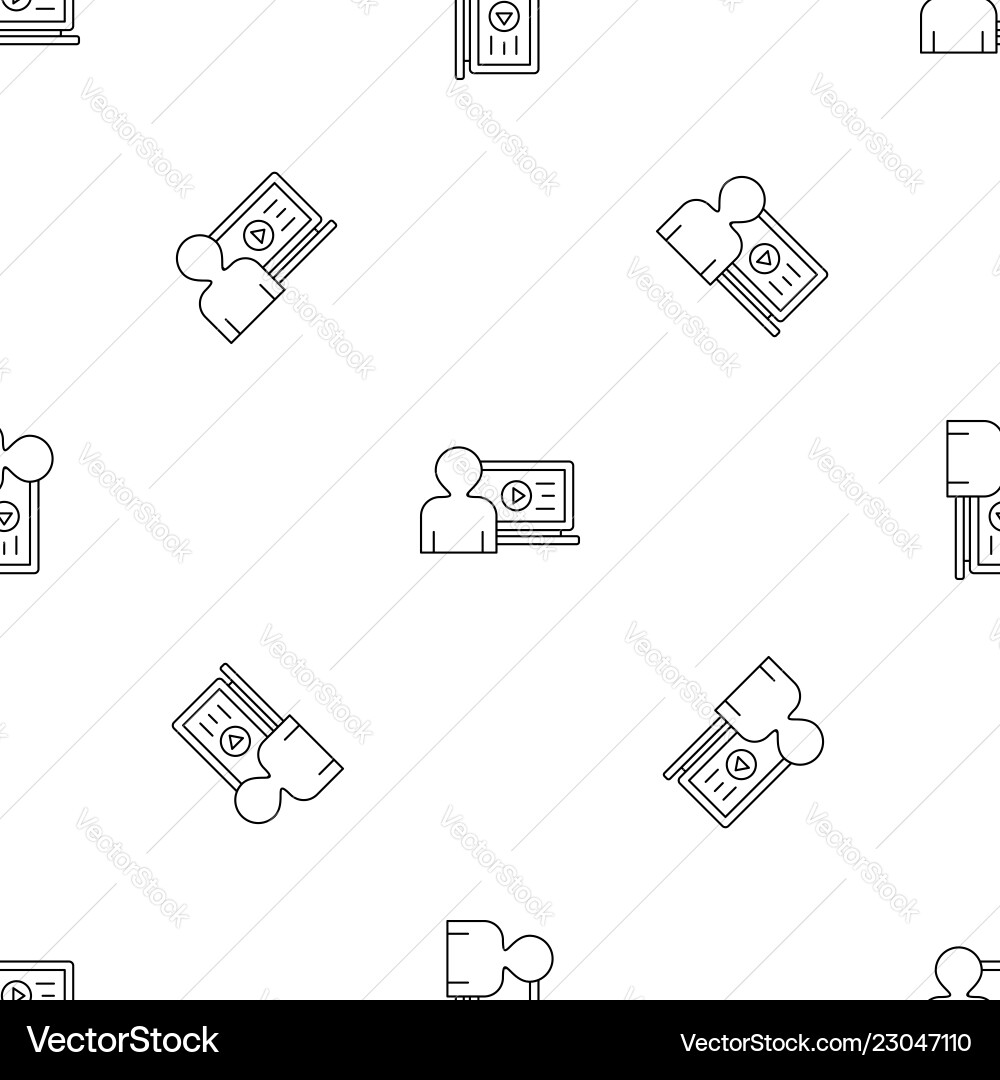 Man watch web video pattern seamless Man watch web video pattern seamless vector image